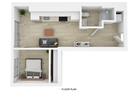 MERX Slabtown Apartments in Portland, Oregon One Bedroom Floor Plan